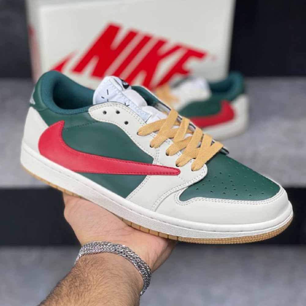 نایک ایر جردن 1 لو ترویس اسکات ریورس موکا Nike Air Jordan 1 Low Travis Scott Reverse Mocha