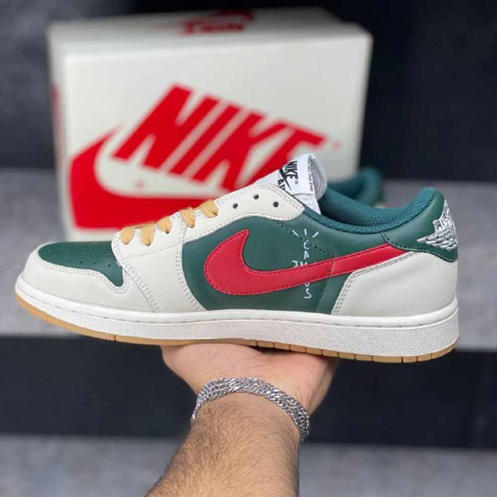 نایک ایر جردن 1 لو ترویس اسکات ریورس موکا Nike Air Jordan 1 Low Travis Scott Reverse Mocha — تصویر ۲