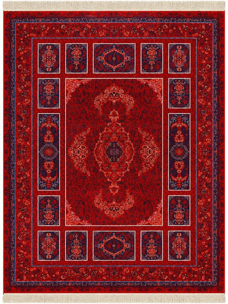فرش تهران کلکسیون آوانگارد 1200 شانه طرح کتیبه LSK