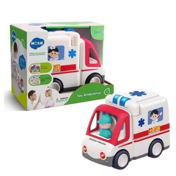 آمبولانس موزیکالی هالی تویز Huile toys — تصویر ۴
