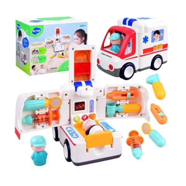 آمبولانس موزیکالی هالی تویز Huile toys — تصویر ۲