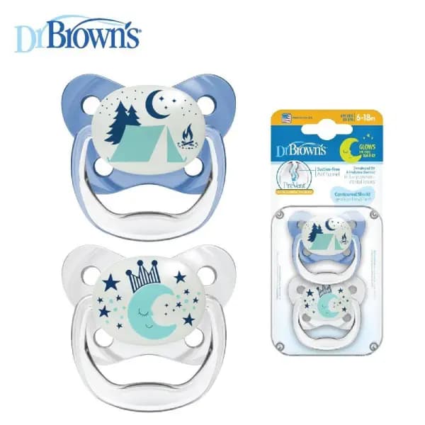 پستانک ارتودنسی 18-6 ماه دکتر براون Dr Browns ماه شب تاب — تصویر ۲