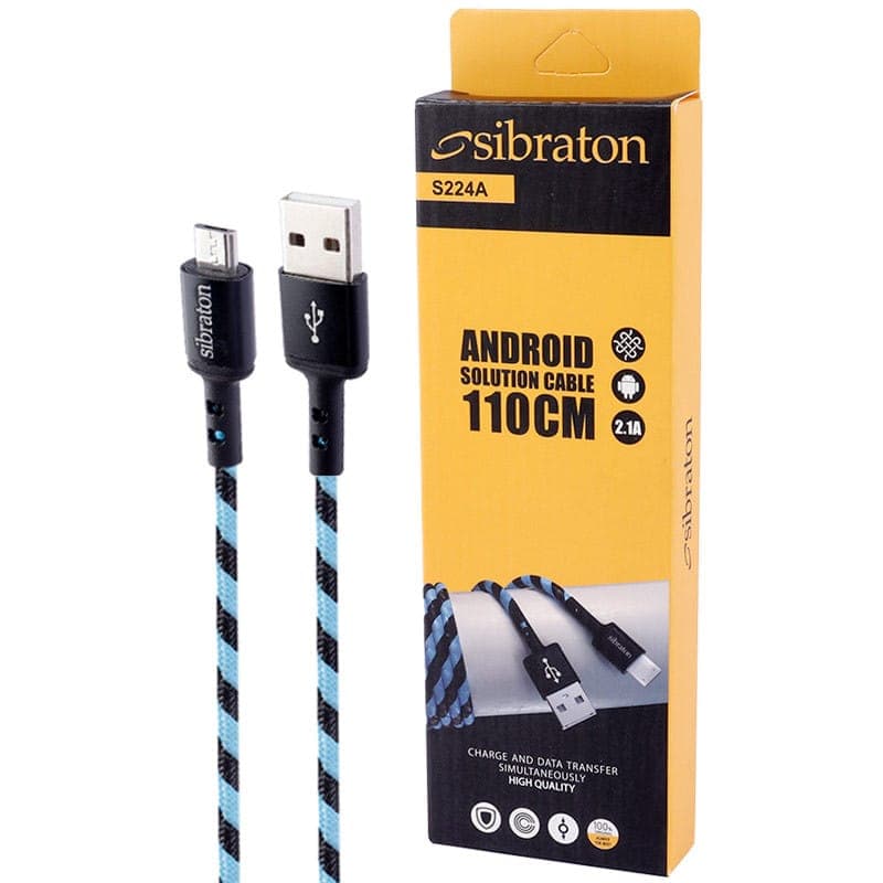 کابل میکرو یو اس بی فست شارژ Sibraton S224A