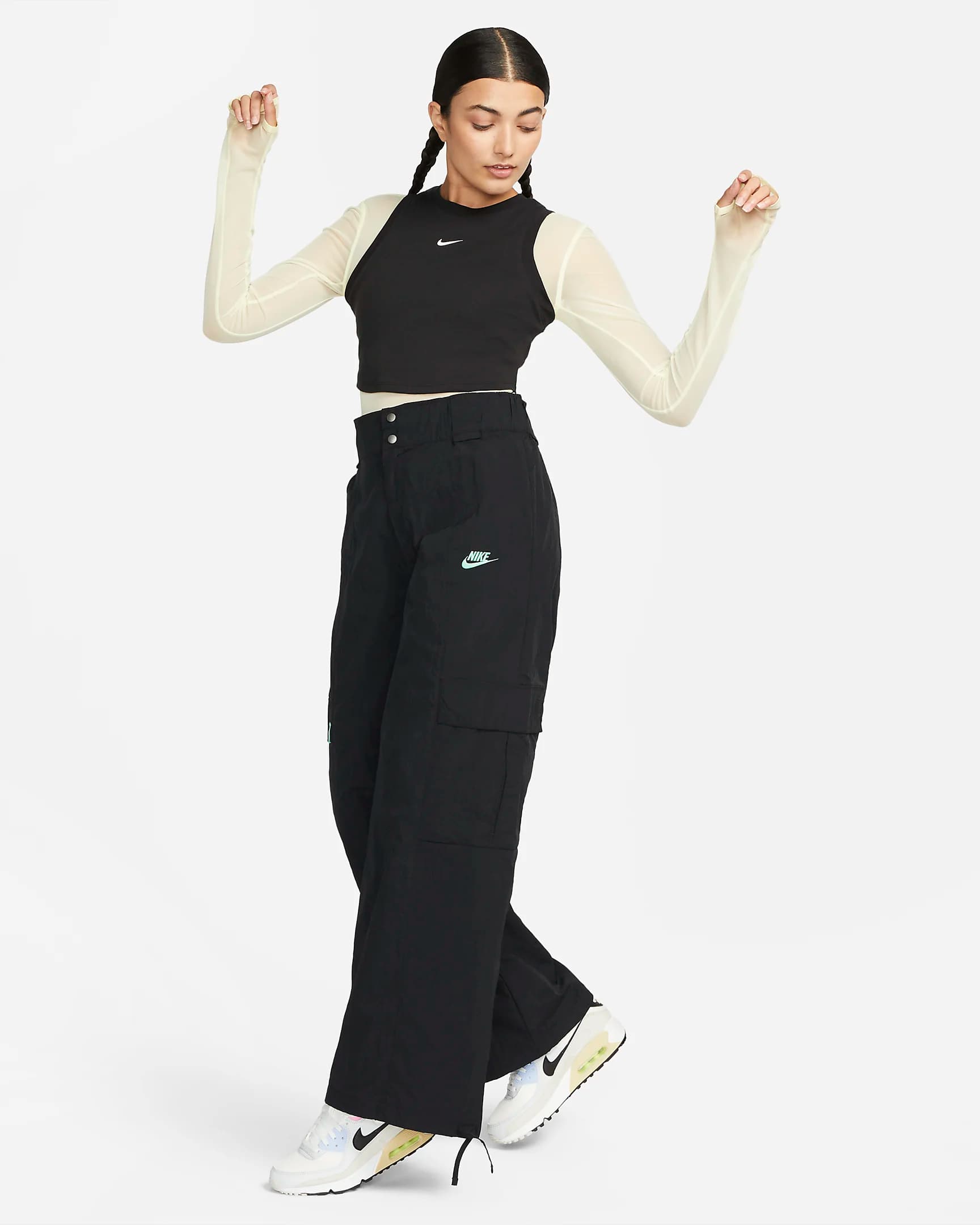 کراپ تاپ زنانه نایکی اورجینال-Nike Sportswear Chill Knit — تصویر ۵