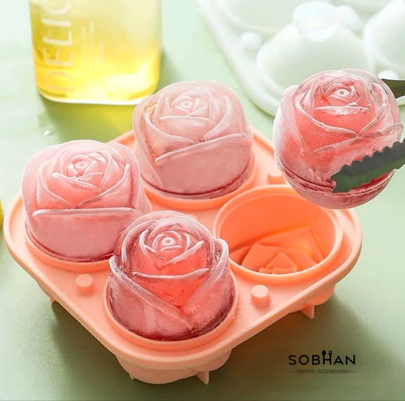 قالب یخ و ژله سیلیکونی طرح رز