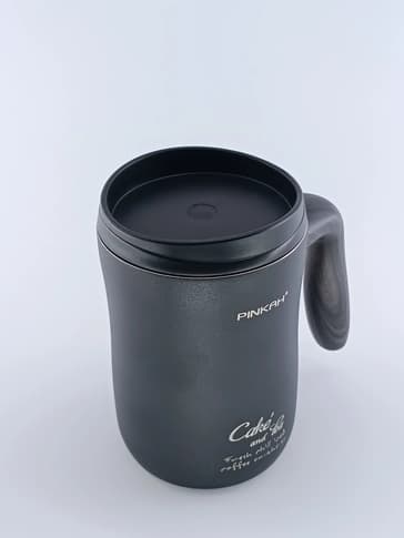 تراول ماگ مشکی دسته دار برند پینکا (pinkah) – 470 میلی لیتر — تصویر ۴