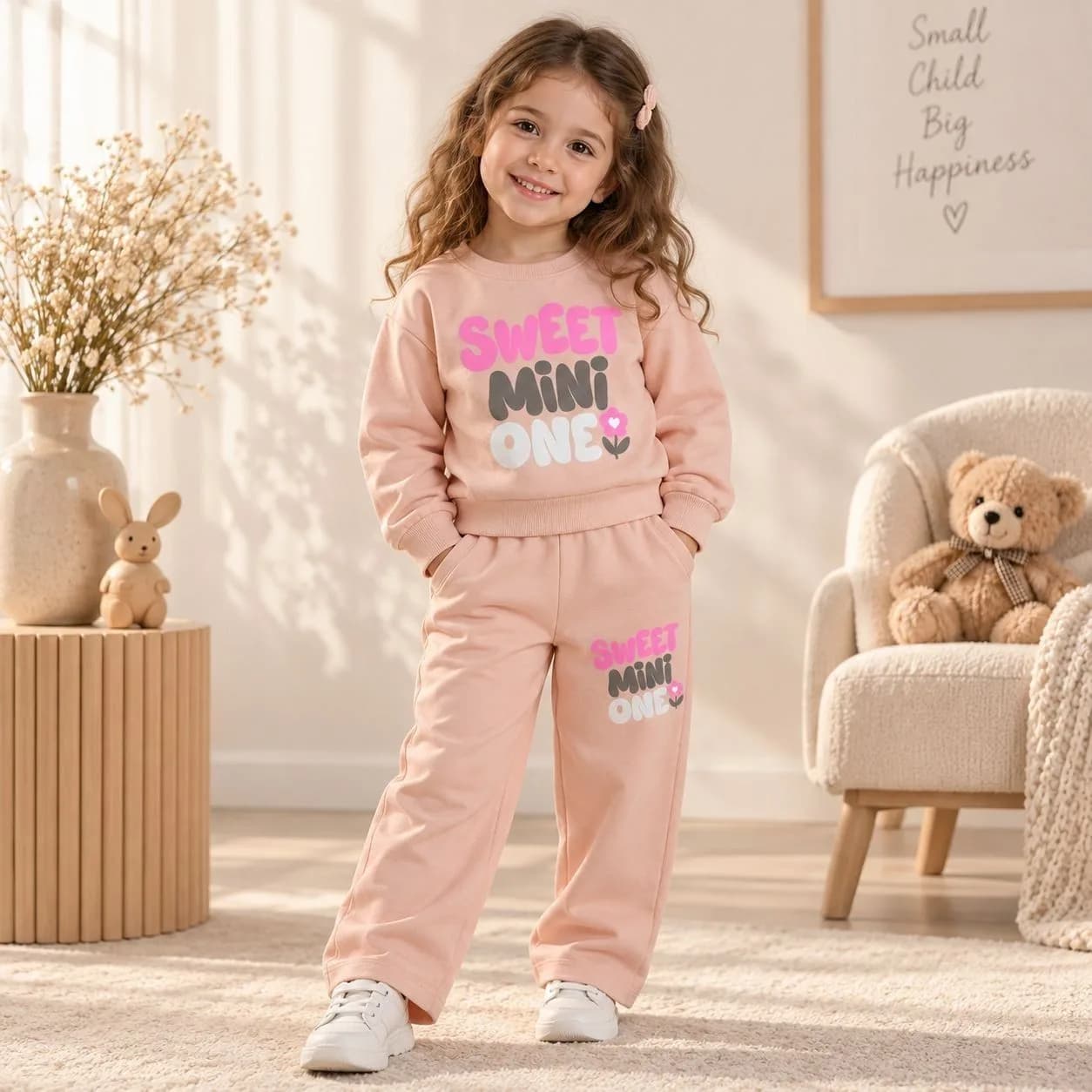 بلوز شلوار دخترانه طرح sweet mini one — تصویر ۳