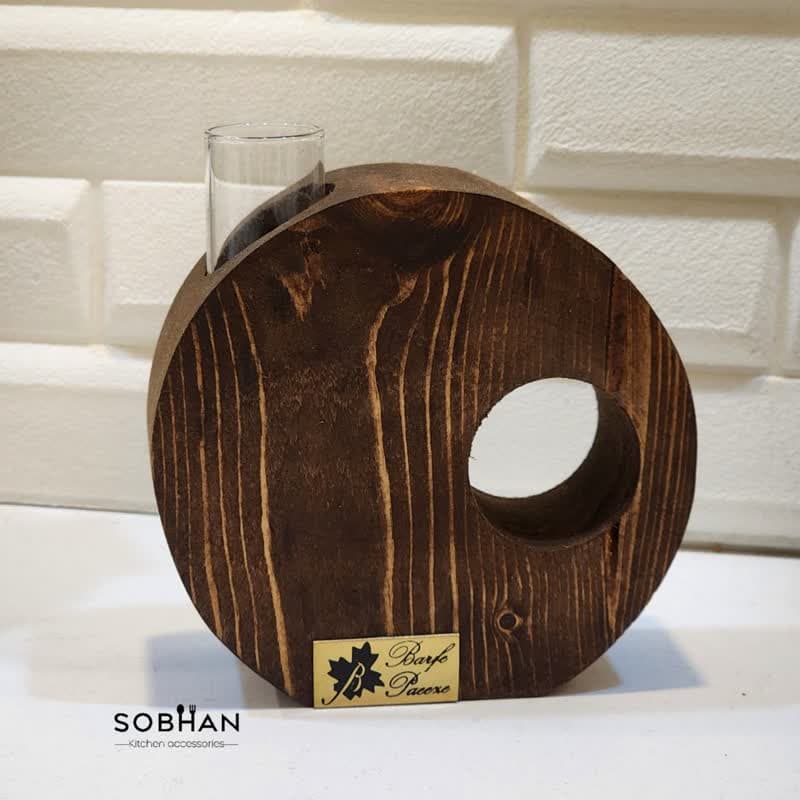 گلدان پیرکس پایه چوبی — تصویر ۵