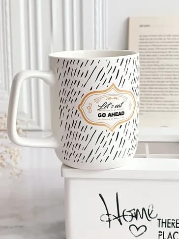 ماگ سرامیکی با متن go ahead – رو به جلو باش! — تصویر ۲