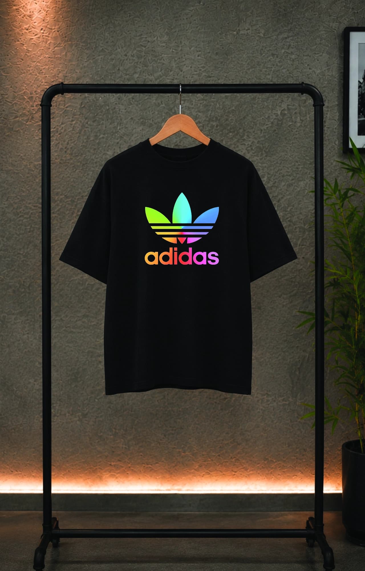 تیشرت باکسی ترک مردانه طرح آدیداس adidas کد 5173 — تصویر ۲