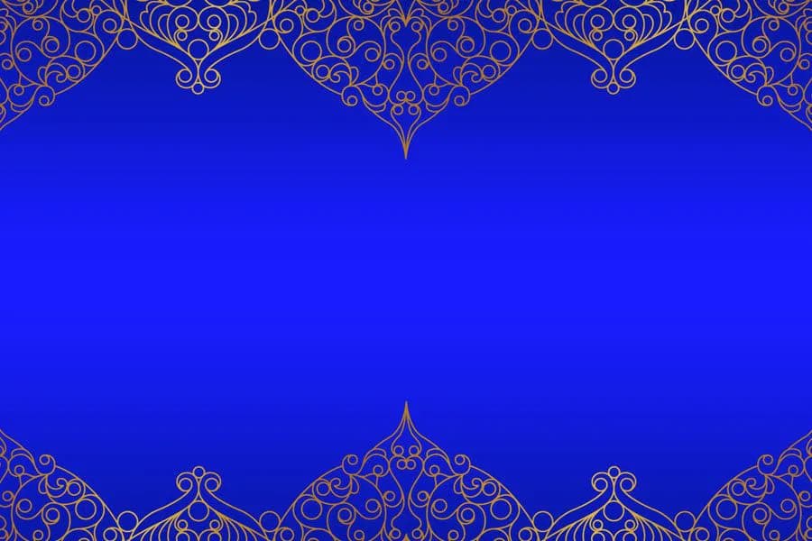 بک گراند آبی با حاشیه طلایی
