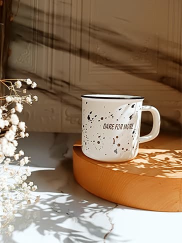 ماگ سفید Dare for more – “جرات برای بیشتر”