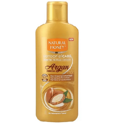 نچرال هانی شامپو بدن آرگان NATURAL HONEY مدل ARGAN (طلایی) حجم 650 میلی لیتر
