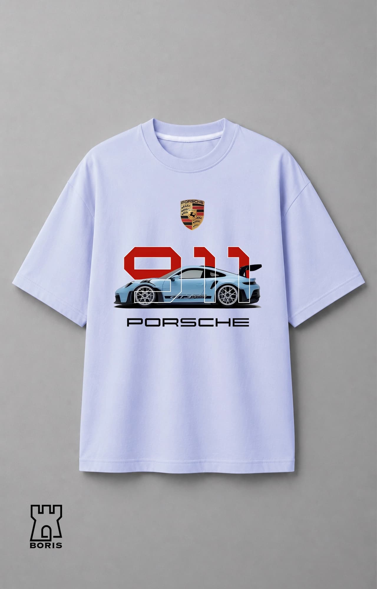 تیشرت باکسی ماکان طرح پورشه porsche 911 کد 5130