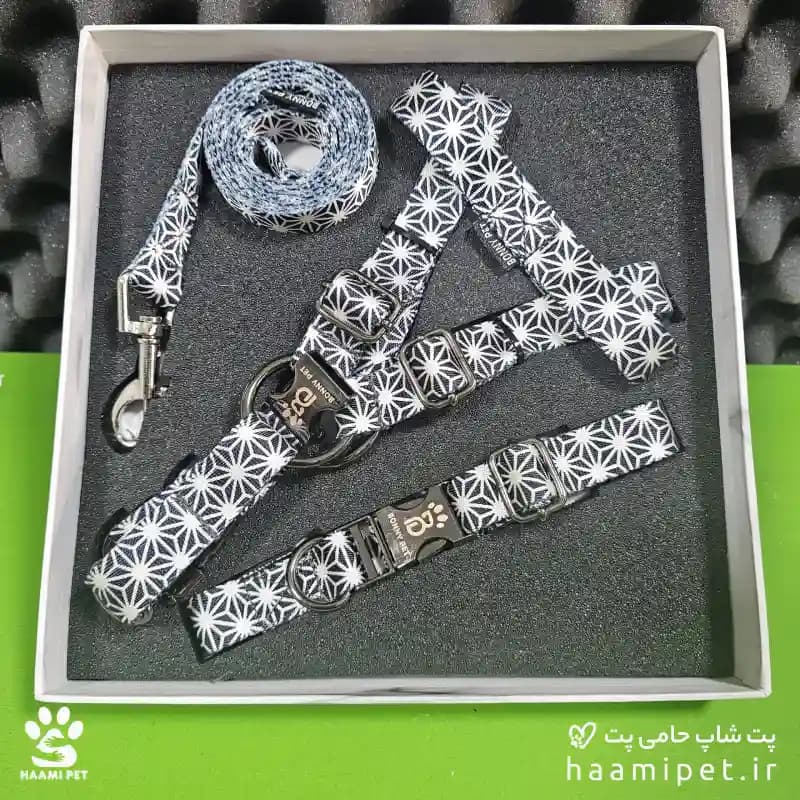 پک هدیه قلاده سگ طرح ستاره vip سایز M