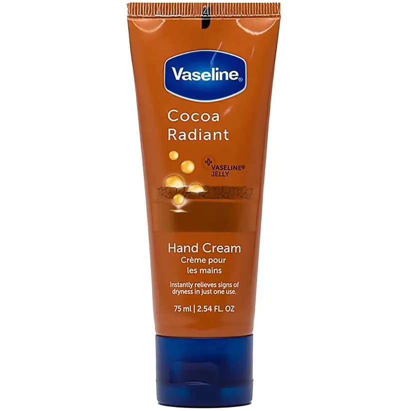 وازلین کرم دست تیوپی مناسب پوست خشک با رایحه کاکائو 75 میل Vaseline Cocoa Radiant Hand Cream — تصویر ۲