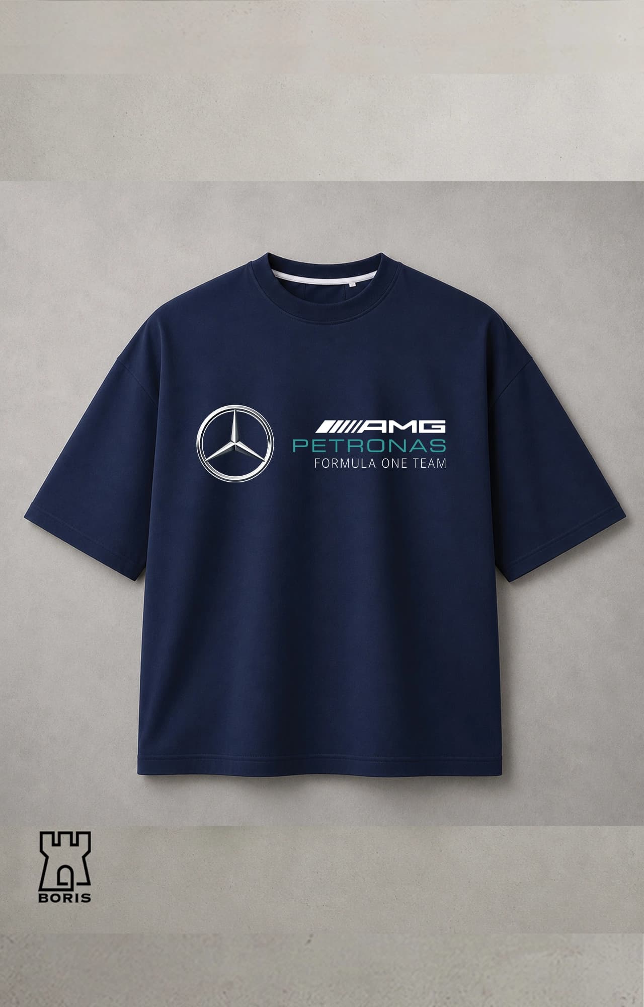 تیشرت باکسی ماکان طرح بنز benz AMG کد 5128