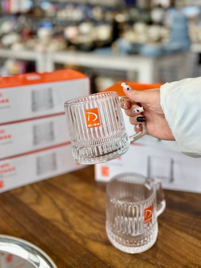 فنجان برند Deli Glass وارداتی در دو سایز