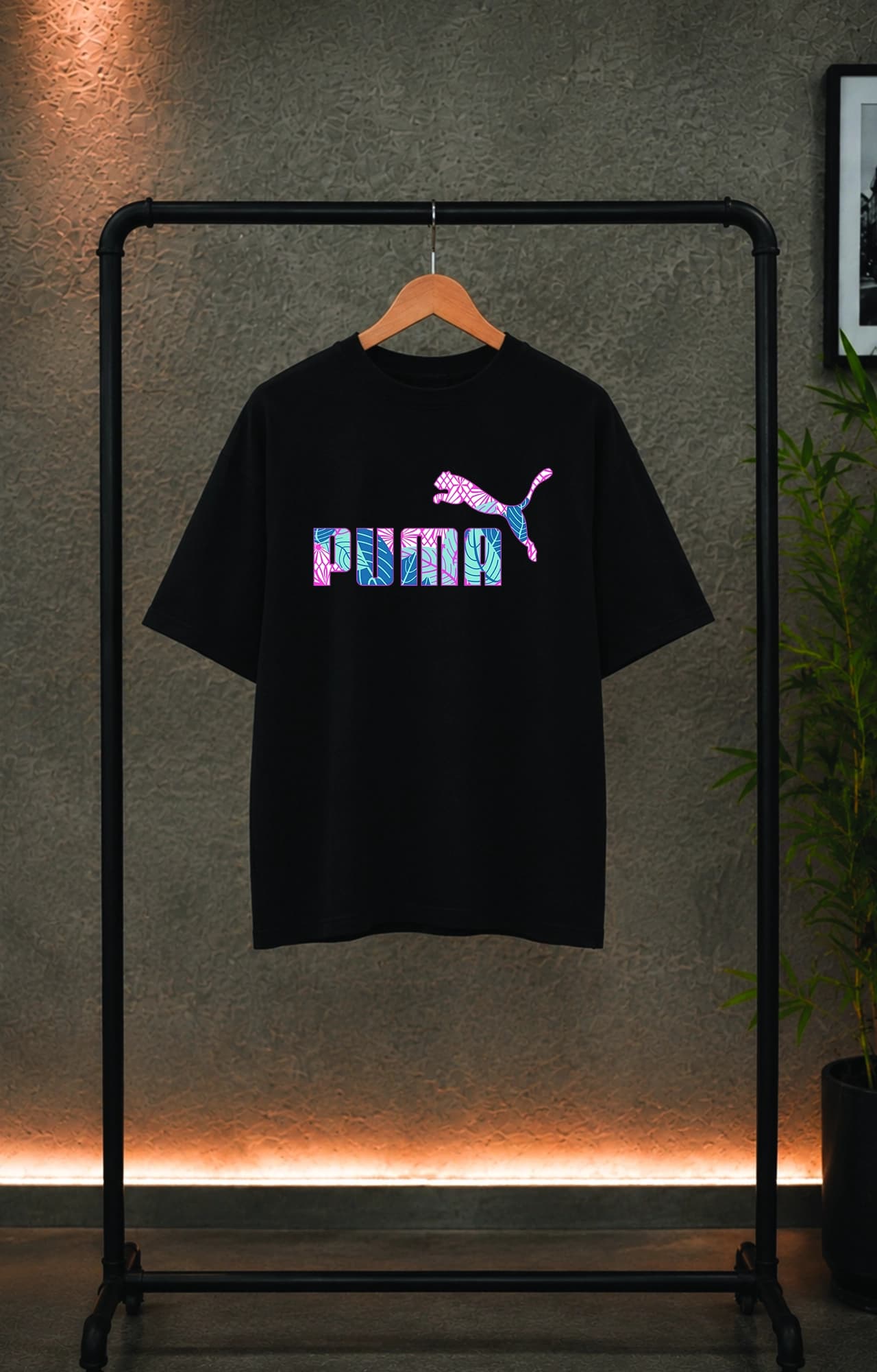 تیشرت باکسی ترک دخترانه طرح پوما puma کد 5102 — تصویر ۲