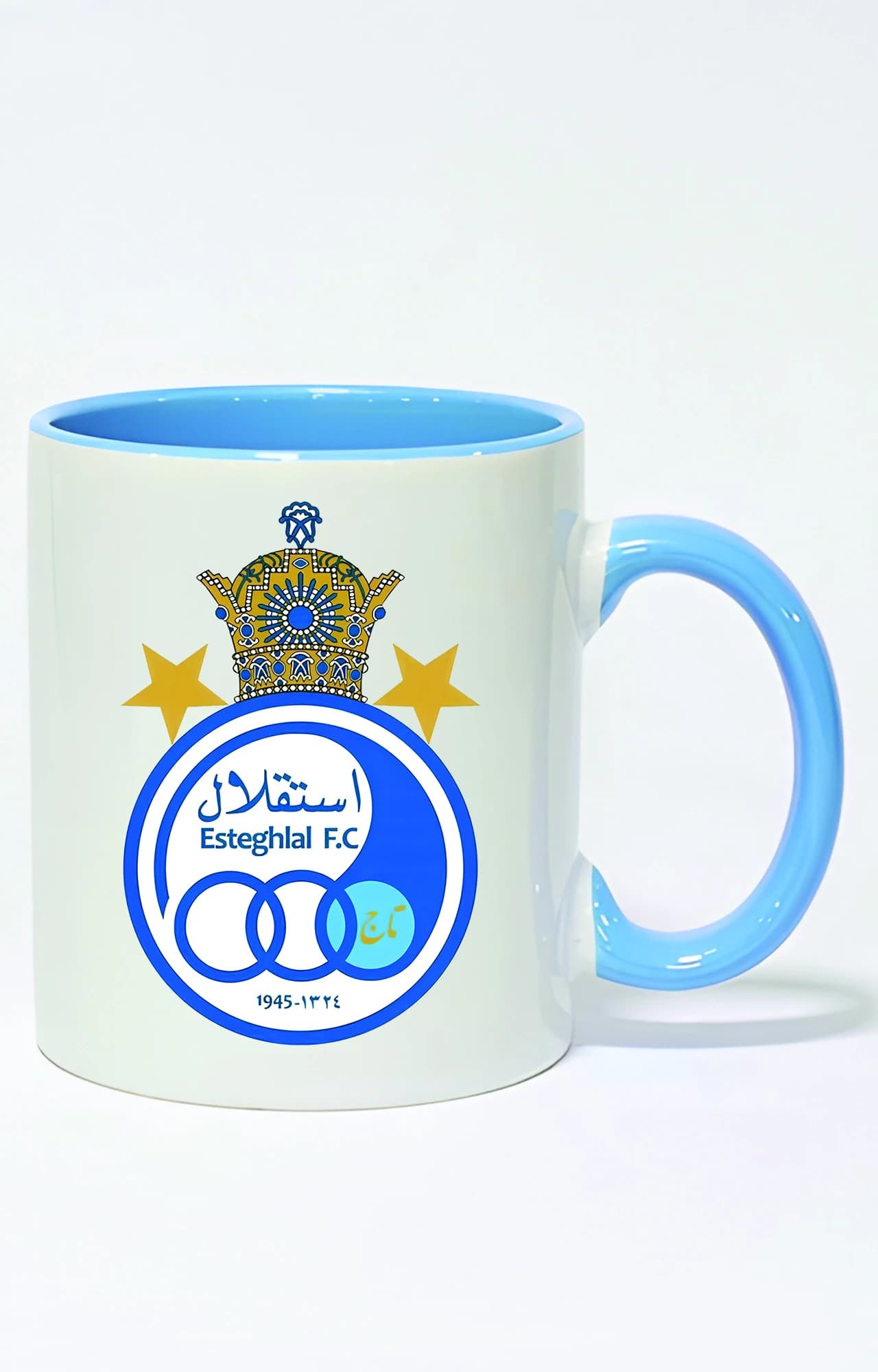 ماگ دسته و داخل رنگی طرح استقلال کد 3599