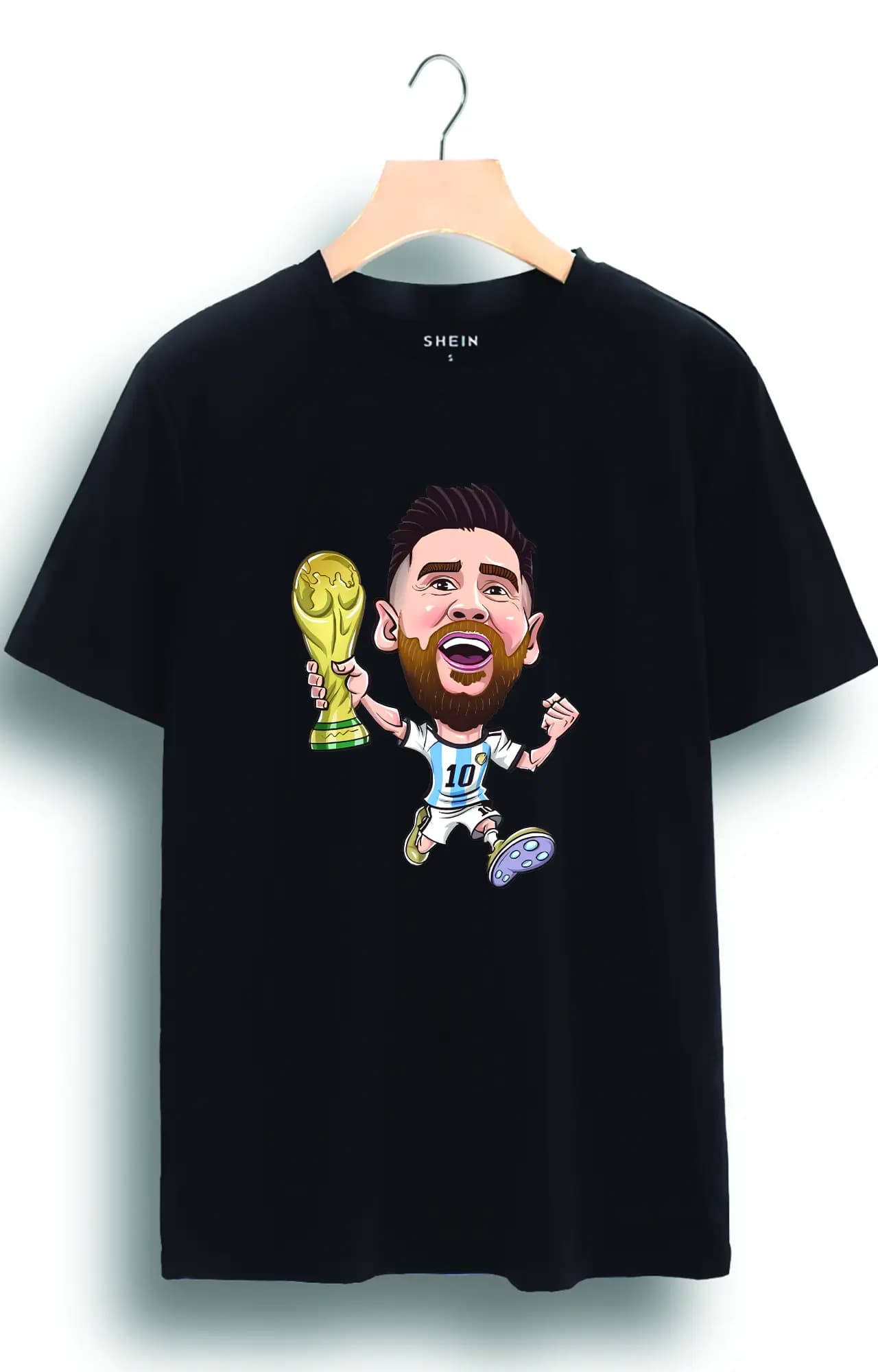 تیشرت نخ طرح مسی آرژانتین messi کد 4286