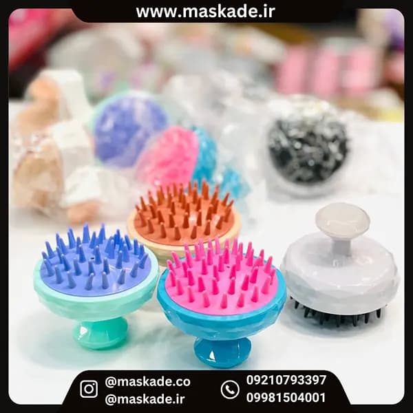ماساژور سر و سرشور سیلیکونی سر الماسی