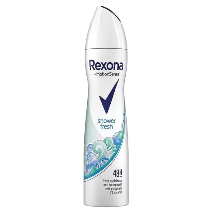 اسپری زنانه رکسونا Shower Fresh حجم 200 میل| Rexona Motionsense shower fresh