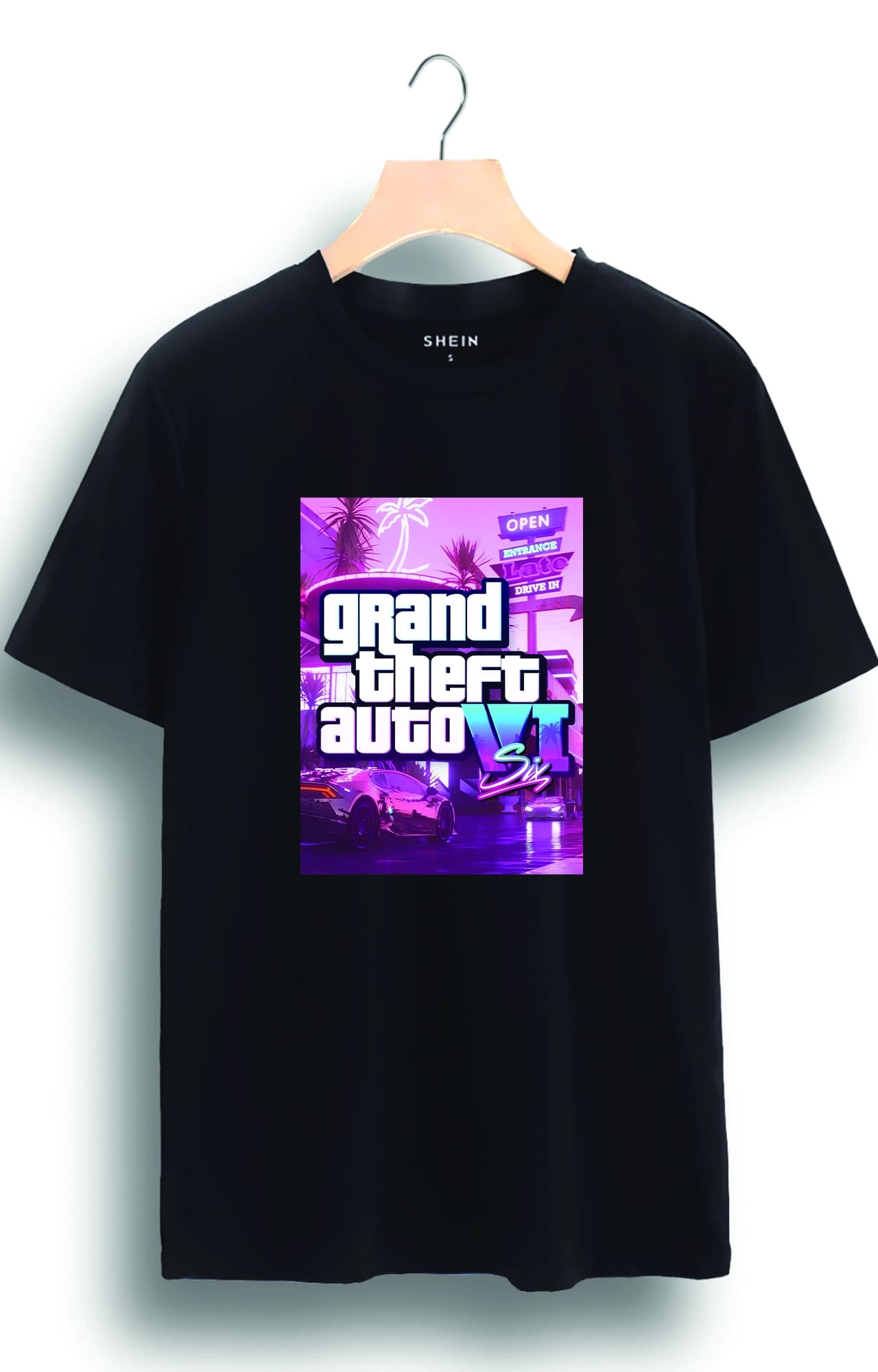 تیشرت نخ طرح جی تی ای 6 gta Grand Theft Auto VI کد 4896