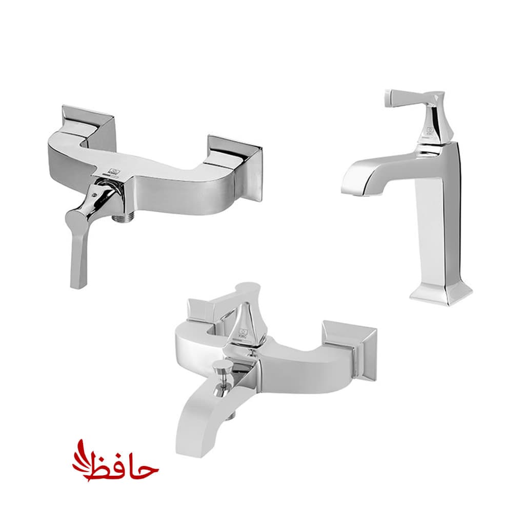 شیر حمام+توالت+روشویی کی دبلیو سی KWC مدل کلاسیک کروم