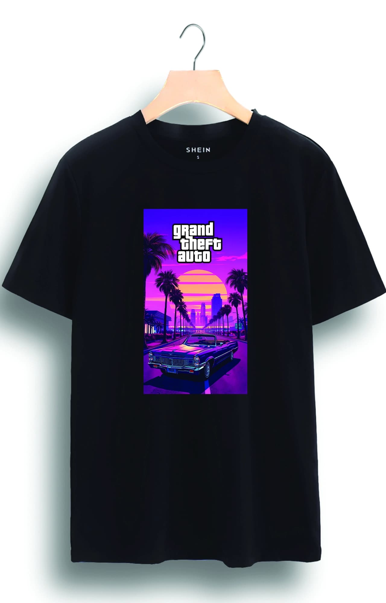 تیشرت نخ طرح جی تی ای 6 gta Grand Theft Auto VI کد 4894 — تصویر ۲