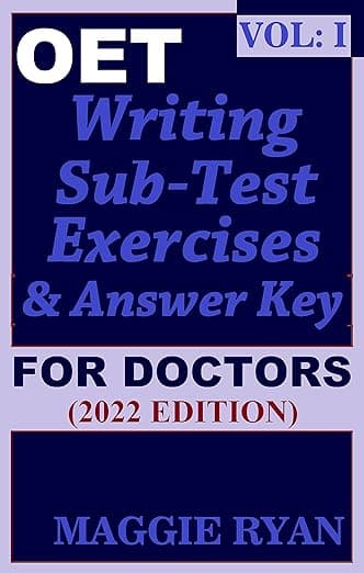 کتاب OET Writing for Doctors by Maggie Ryan: Updated OET Preparation Book: VOL. 1, 2022 Edition