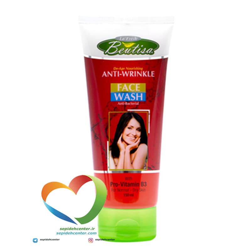 ژل شست و شوی صورت ضد چروک بیوتیسا حاوی پرو ویتامین Beutisa Pro-Vitamin B3 Face Wash