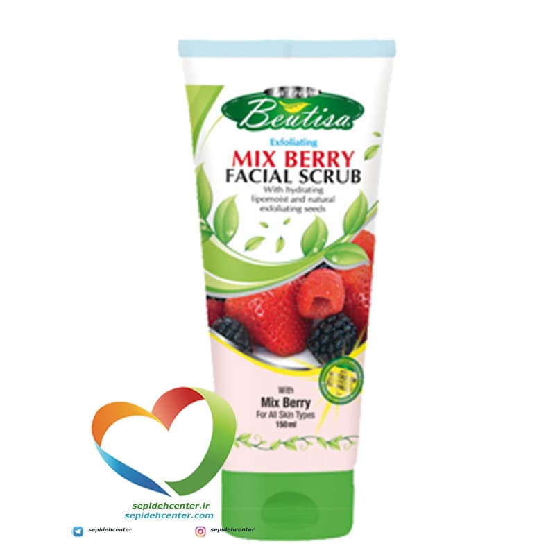 اسکراب لایه بردار صورت بیوتیسا حاوی عصاره انواع تمشک Beutisa Mix berry Scrub حجم 220 میل