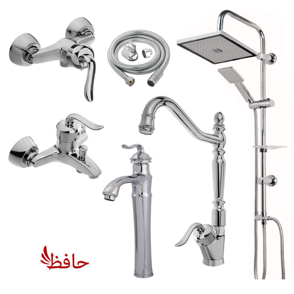 ست شیرآلات شیرآلات بهداشتی و ساختمانی مدل قجری مجموعه 6 عددی