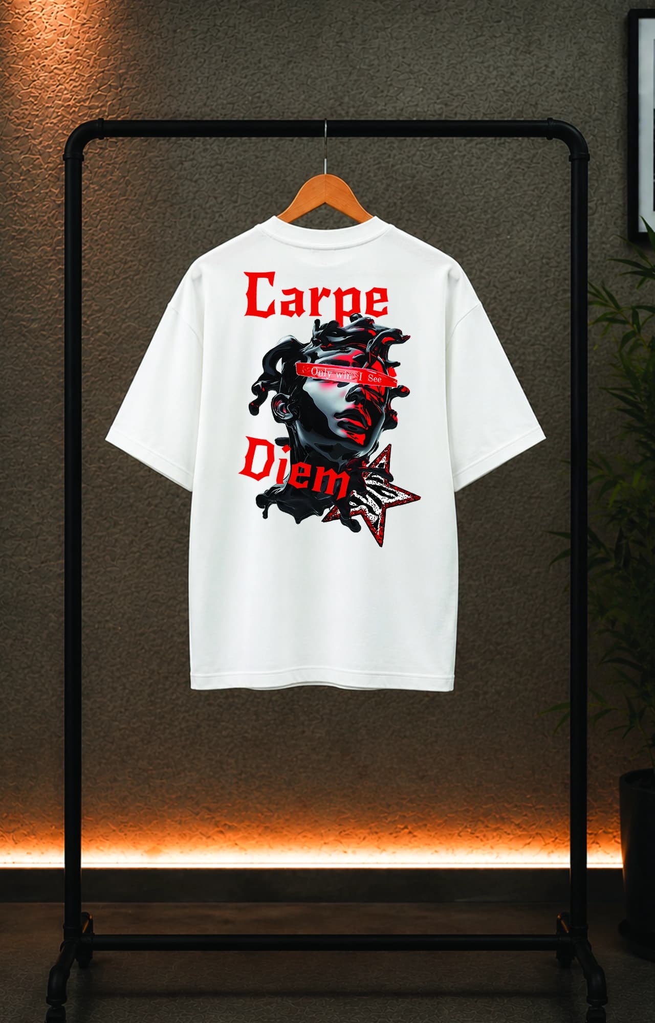 تیشرت باکسی ترک مردانه طرح carpe diem کد 5052 — تصویر ۳