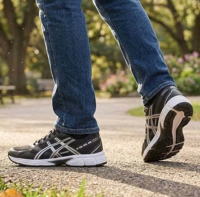 کفش ورزشی Asics مردانه مدل Arian-مشکی سفید — تصویر ۳