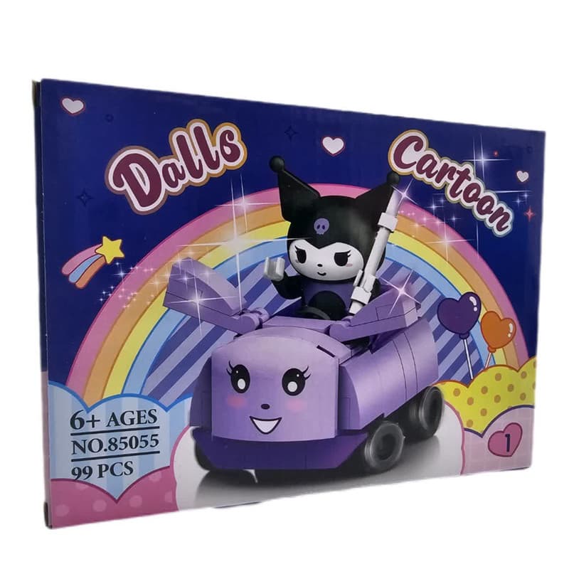 ساختنی 99 تکه ناب سل مدل کرومی کد 01 99PCS DALLS CARTOON KUROMI NO.85055