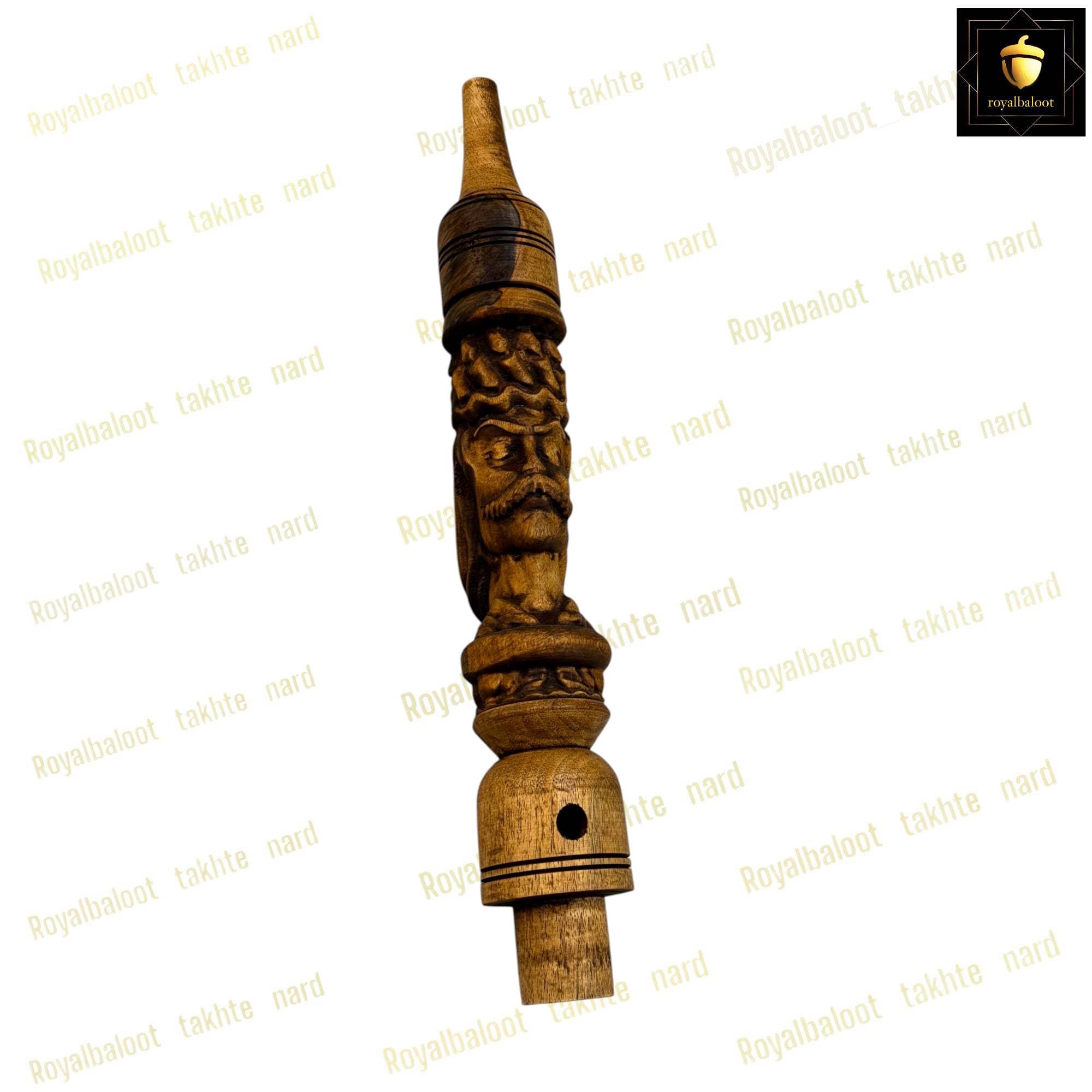 قلیان چوب گردو منبت رخ 2 کد 408