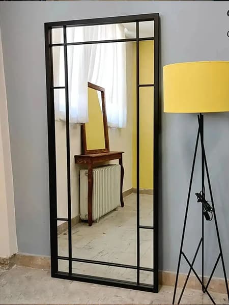 آینه قدی مستطیل پنجره ای فلزی