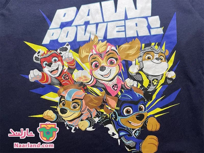 بلوز نخی Paw Patrol سرمه ای طرح سگهای نگهبان Paw Power — تصویر ۳