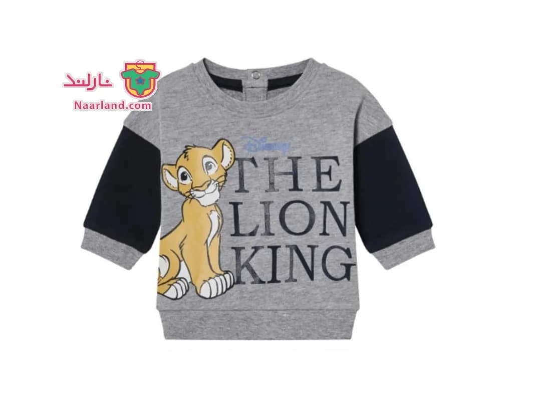 بلوز دورس نوزادی Disney طرح Lion King خاکستری سرمه ای