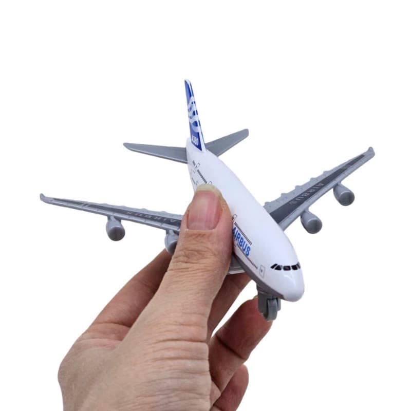 هواپیما بازی ناب سل مدل ایرباس A380 فلزی عقب کش کد AIRBUS A380 AIRCRAFT NAAB002 — تصویر ۳