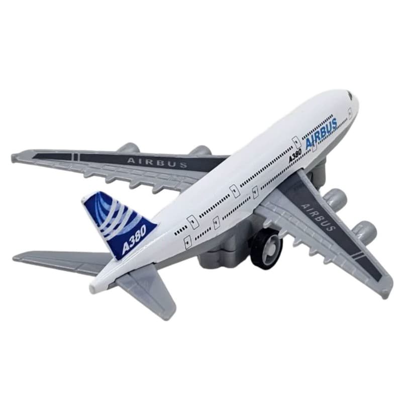 هواپیما بازی ناب سل مدل ایرباس A380 فلزی عقب کش کد AIRBUS A380 AIRCRAFT NAAB002 — تصویر ۲