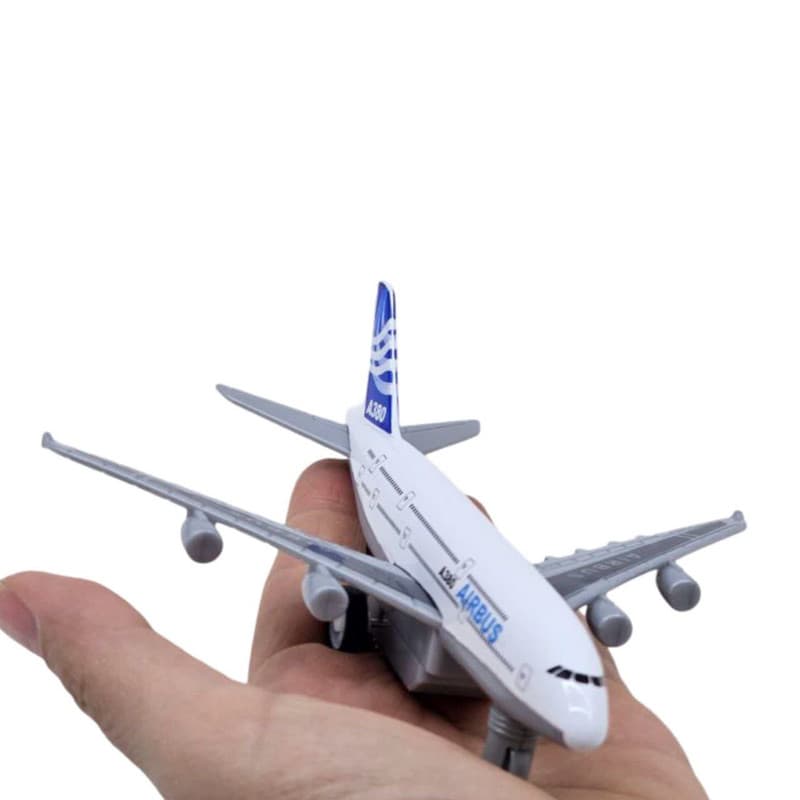 هواپیما بازی ناب سل مدل ایرباس A380 فلزی عقب کش کد AIRBUS A380 AIRCRAFT NAAB002 — تصویر ۵
