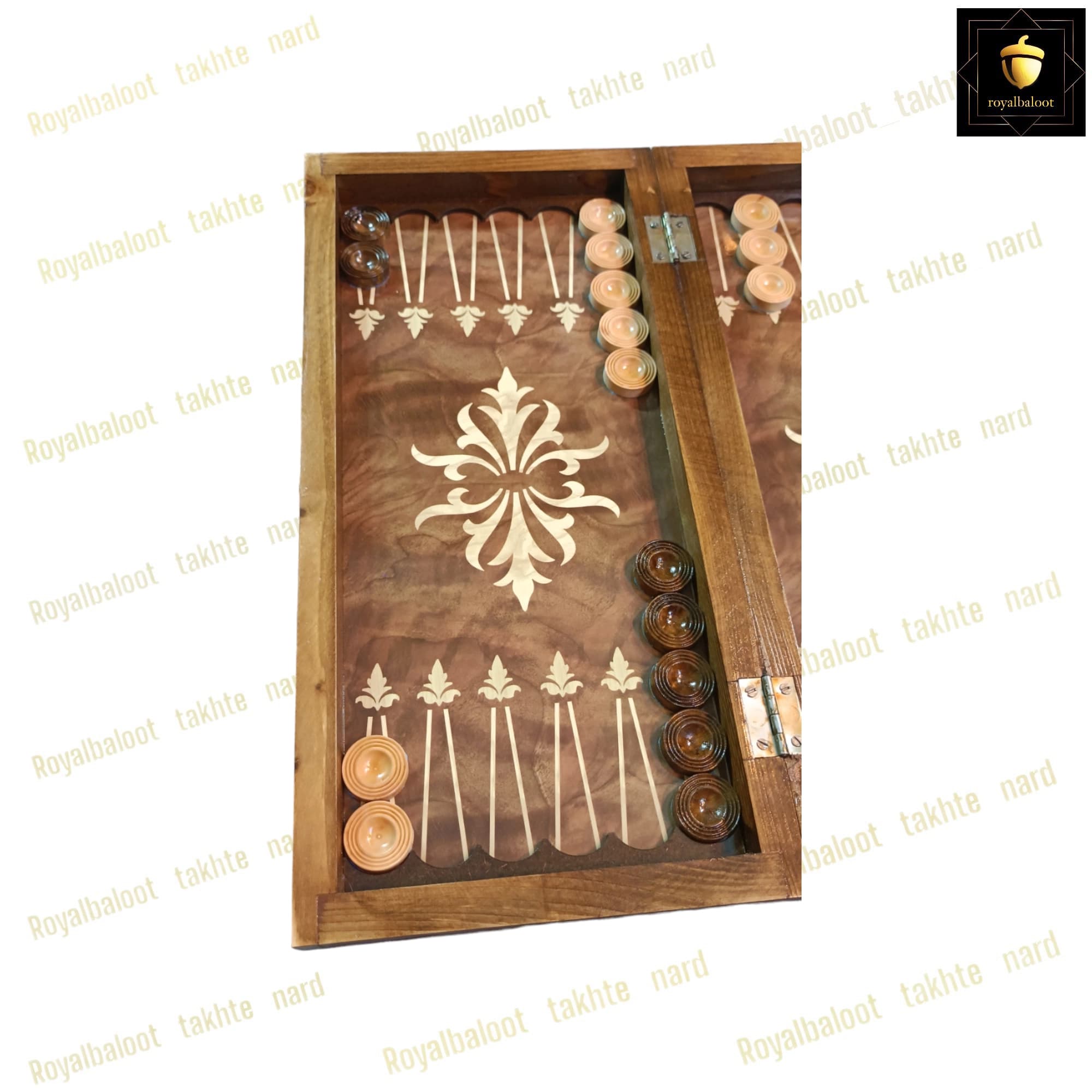 تخته نرد چوب روسی طرح آتش کد 18 — تصویر ۴