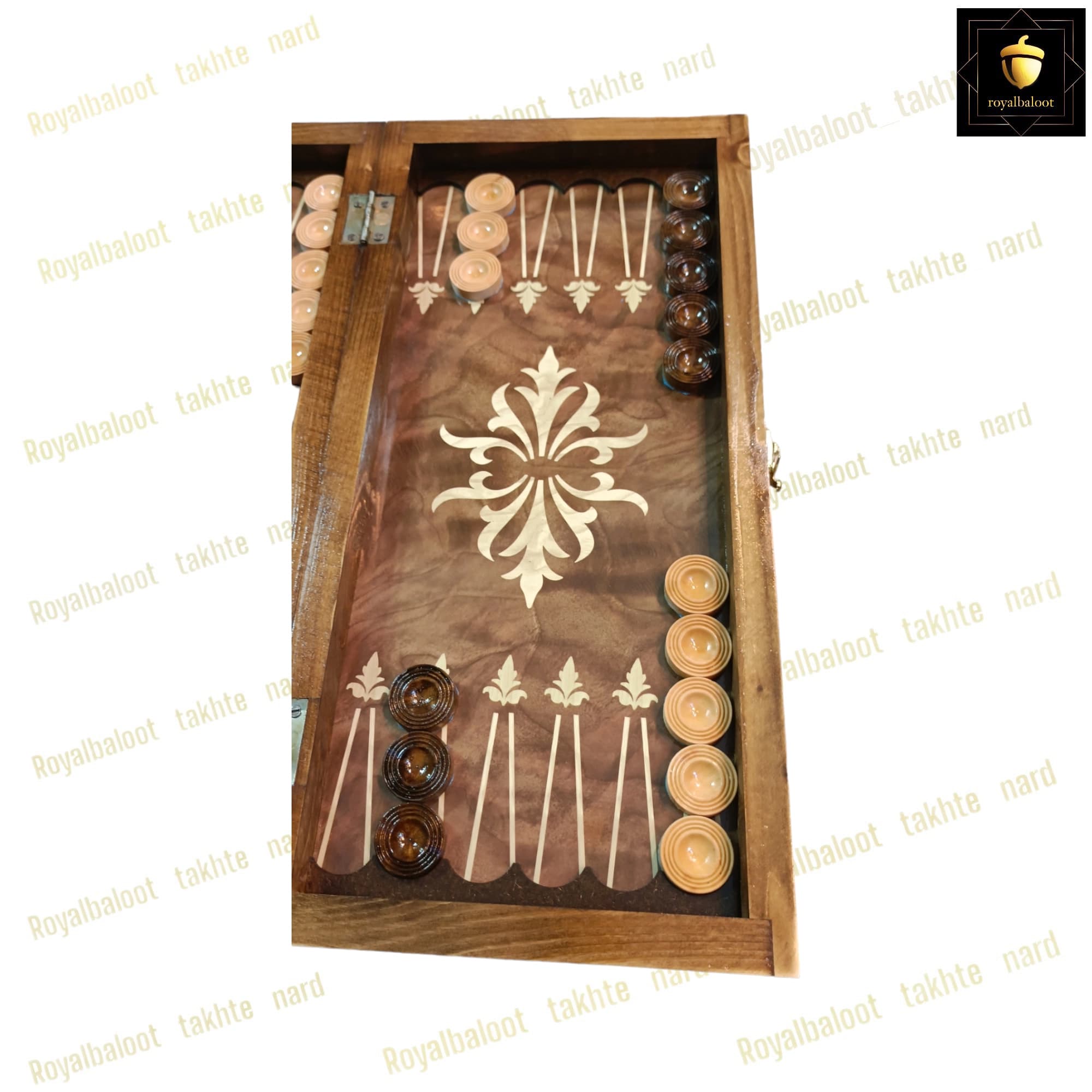 تخته نرد چوب روسی طرح آتش کد 18 — تصویر ۷