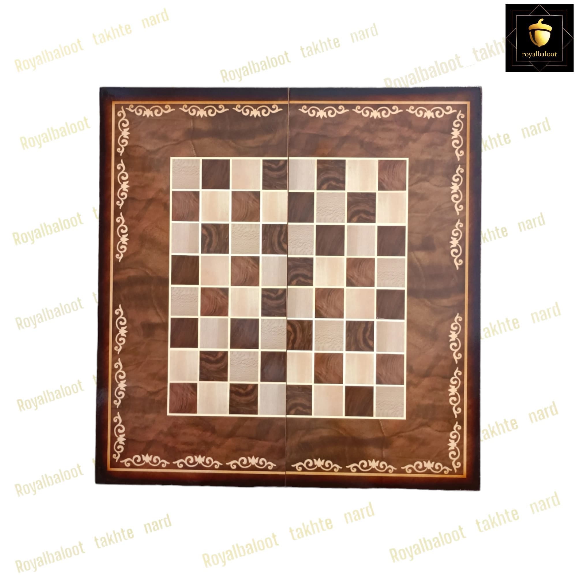 تخته نرد چوب روسی طرح آتش کد 18 — تصویر ۳