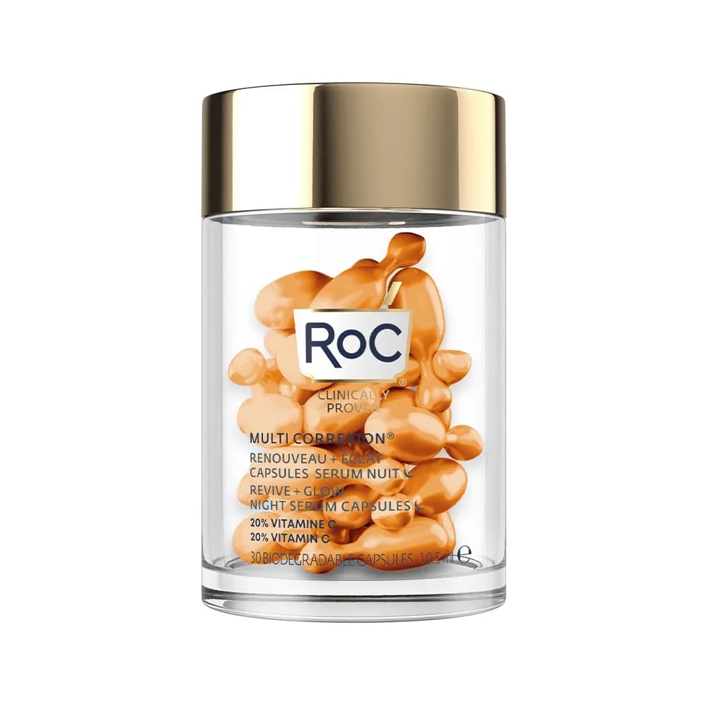 سرم شب کپسولی ویتامین سی 20 درصد راک Roc تعداد 30 عددی اورجینال — تصویر ۳