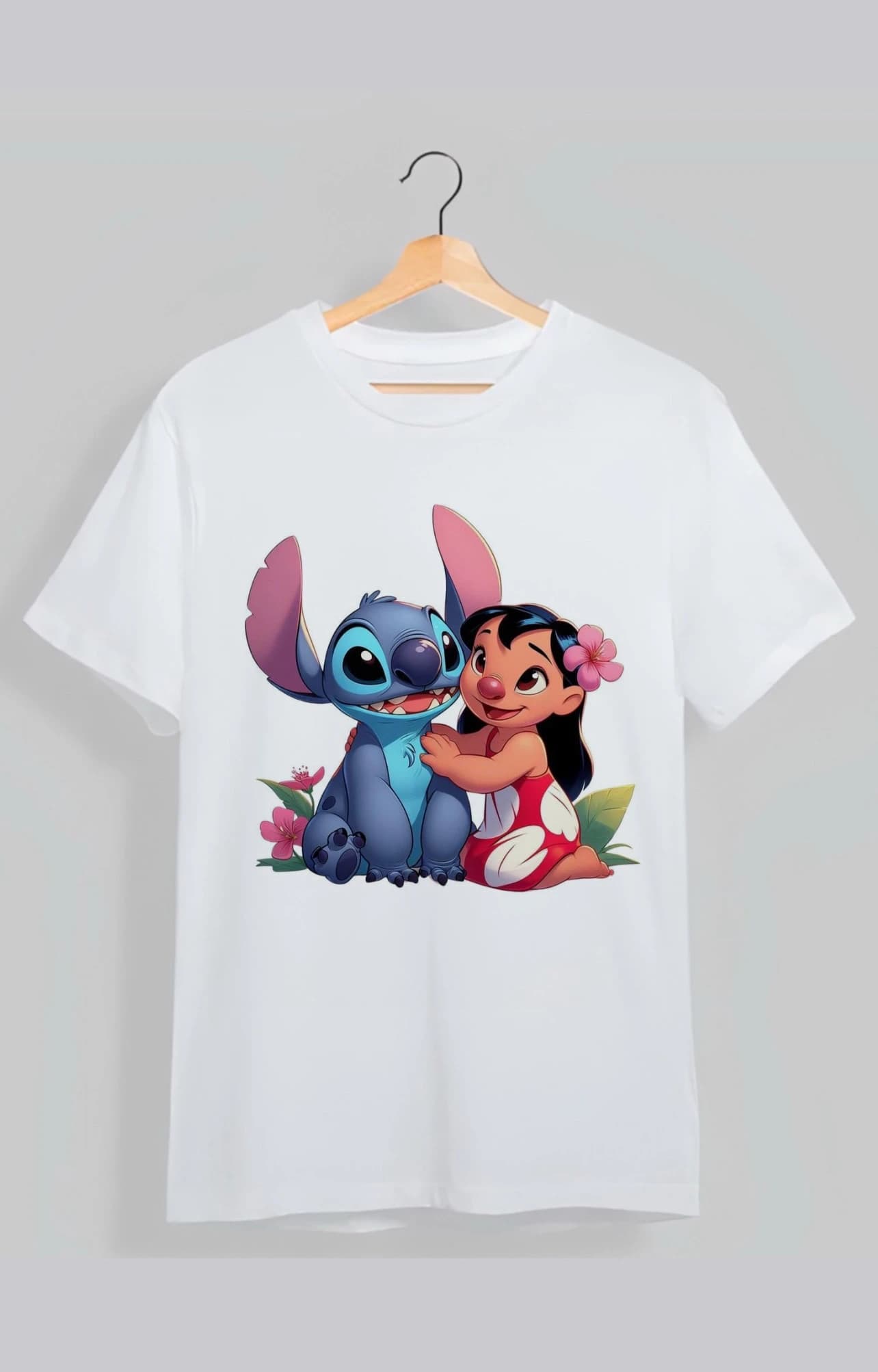 تیشرت اسپان طرح استیچ و لیلو stitch and lilo کد 10267 — تصویر ۲