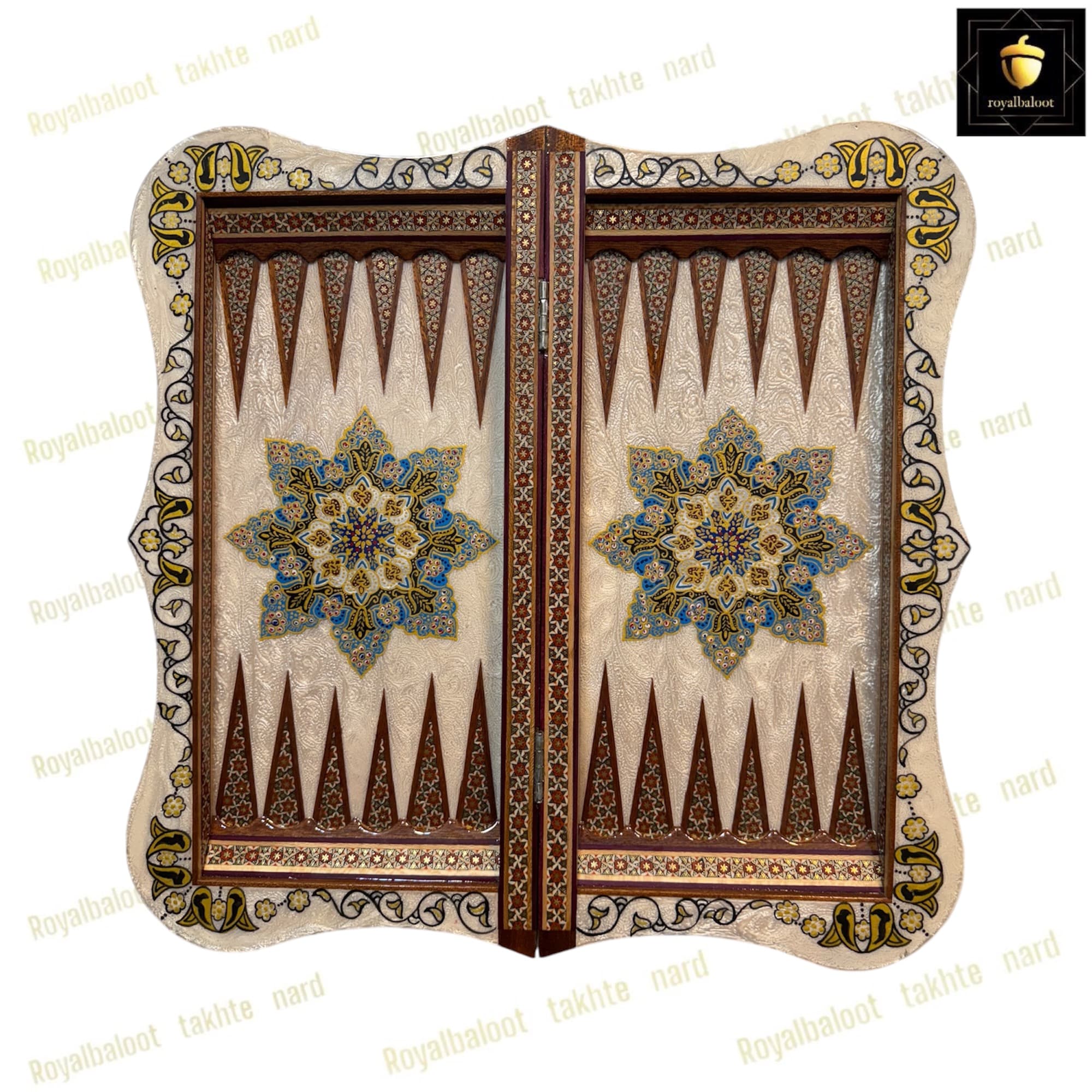 تخته نرد خاتم کاری تذهیب کد 218